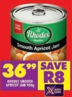 Shoprite RHODES SMOOTH APRICOT JAM 900g offer