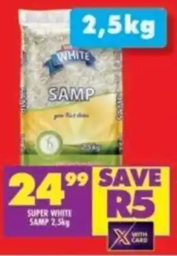 Shoprite SUPER WHITE SAMP 2,5kg offer