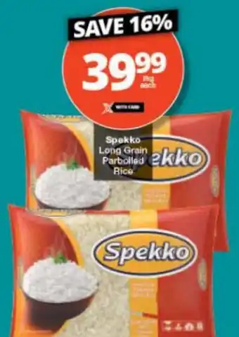 Checkers Spekko Long Grain Parboiled Rice offer