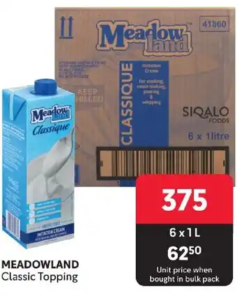 Makro MEADOWLAND Classic Topping offer