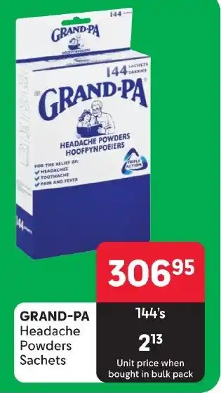 Makro GRAND-PA Headache Powders Sachets offer