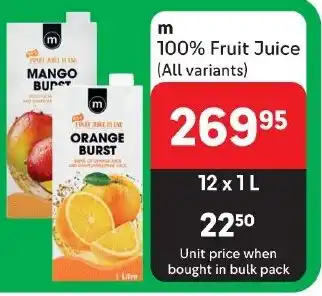 Makro m 100% Fruit Juice (All variants) offer