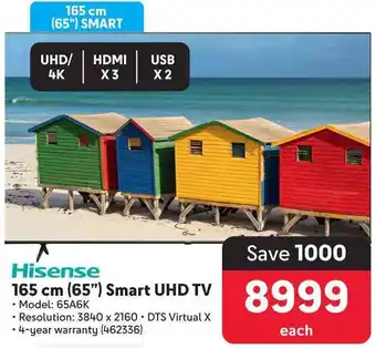 Makro Hisense 165 cm (65") Smart UHD TV offer