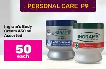 Game Ingram's Body Cream 450 ml Assorted offer