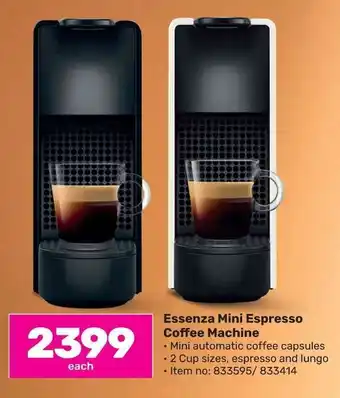 Game Essenza Mini Espresso Coffee Machine offer