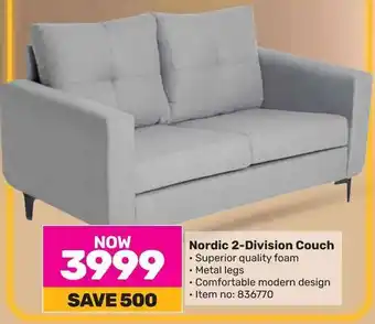 Game Nordic 2-Division Couch offer