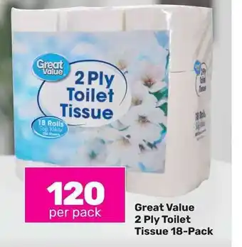 Game Great Value 2 Ply Toilet Tissue 18-Pack offer