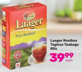 Game Laager Rooibos Tagless Teabags 80s offer