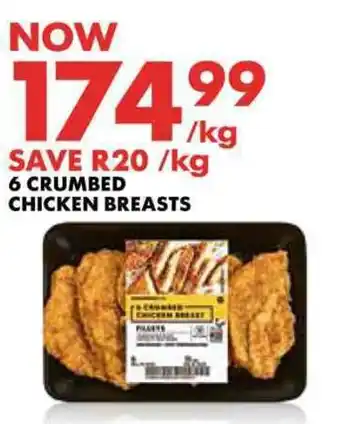 Woolworths 6 CRUMBED CHICKEN BREASTS offer