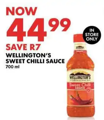 Woolworths WELLINGTON'S SWEET CHILLI SAUCE offer