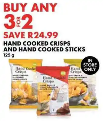 Woolworths Hand Cooked Crisps and Hand Cooked Sticks offer