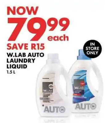 Woolworths W.LAB AUTO LAUNDRY LIQUID offer