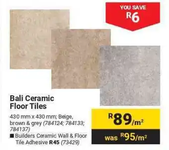 Builders Warehouse Bali Ceramic Floor Tiles offer