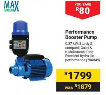 Builders Warehouse Performance Booster Pump offer