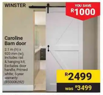 Builders Warehouse WINSTER Caroline Barn door offer