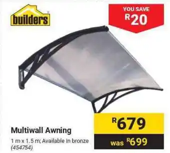 Builders Warehouse builders Multiwall Awning offer