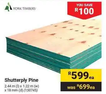 Builders Warehouse YORK TIMBERS Shutterply Pine offer