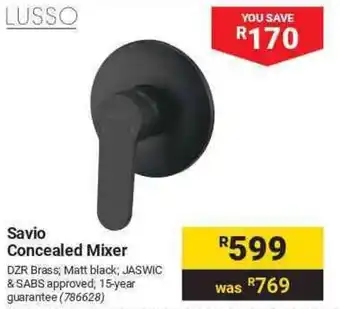 Builders Warehouse LUSSO Savio Concealed Mixer offer