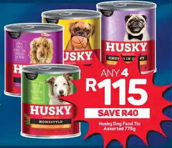 Pick n Pay Hypermarket Husky Dog Food Tin Assorted 775g offer