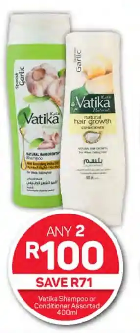 Pick n Pay Hypermarket Vatika Shampoo or Conditioner Assorted 400ml offer