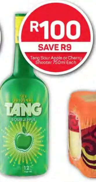 Pick n Pay Hypermarket Tang Sour Apple or Cherry Shooter 750ml Each offer