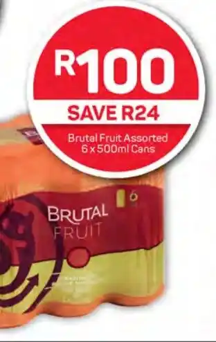 Pick n Pay Hypermarket Brutal Fruit Assorted 6x500ml Cans offer