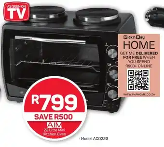 Pick n Pay Hypermarket AIM 22 Litre Mini Kitchen Oven offer