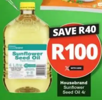 Checkers Housebrand Sunflower Seed Oil 4L offer