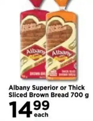 Food Lover's Market Albany Superior or Thick Sliced Brown Bread 700 g offer