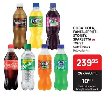 Makro COCA-COLA, FANTA, SPRITE, STONEY, SPARLETTA or TWIST offer