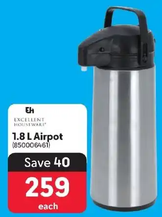EXCELLENT HOUSEWARE 1.8L Airpot