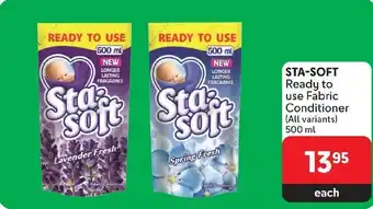 Makro STA-SOFT Ready to use Fabric Conditioner offer