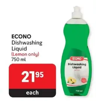 Makro ECONO Dishwashing Liquid (Lemon only) 750 ml offer