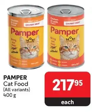 Makro PAMPER Cat Food (All variants) 400 g offer