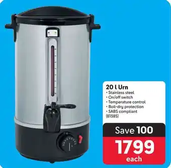 Makro 20 L Urn offer