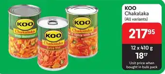 Makro KOO Chakalaka (All variants) offer