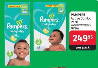 Makro PAMPERS Active Jumbo Pack offer