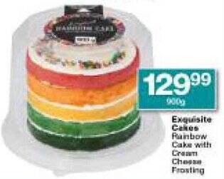 Exquisite Cakes Rainbow Cake with Cream Chesse Frosting offer at ...