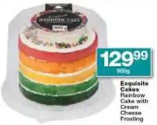 Checkers Hyper Exquisite Cakes Rainbow Cake with Cream Chesse Frosting offer