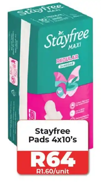 1UP Stayfree Pads 4x10's offer