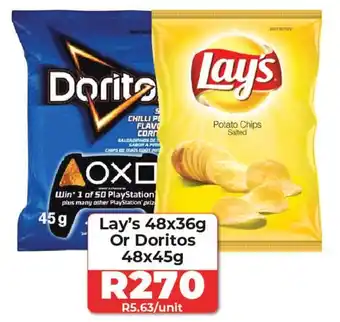 1UP Lay's 48x36g Or Doritos 48x45g offer