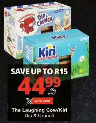 Checkers The Laughing Cow/Kiri Dip & Crunch offer