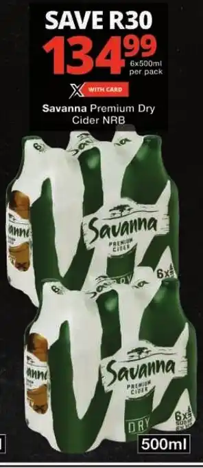 Checkers Savanna Premium Dry Cider NRB offer