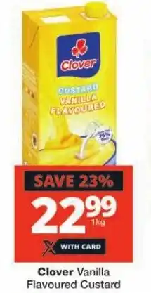 Checkers Clover Vanilla Flavoured Custard offer