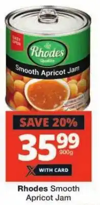 Checkers Rhodes Smooth Apricot Jam offer