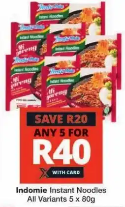 Checkers Indomie Instant Noodles All Variants 5 x 80g offer