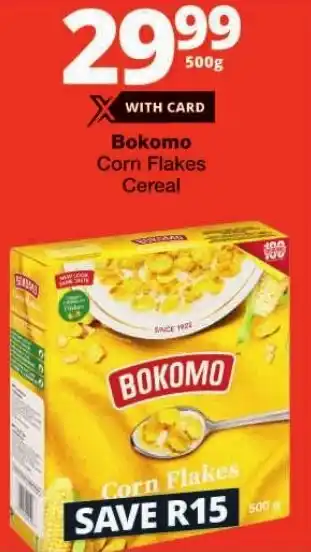 Checkers Bokomo Corn Flakes Cereal offer