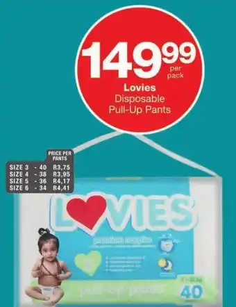 Checkers Lovies Disposable Pull-Up Pants offer