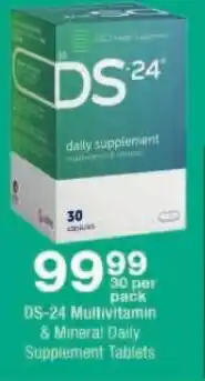DS-24 Multivitamin & Mineral Daily Supplement Tablets