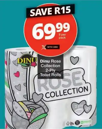 Checkers Dinu Rose Collection 2-Ply Toilet Rolls offer